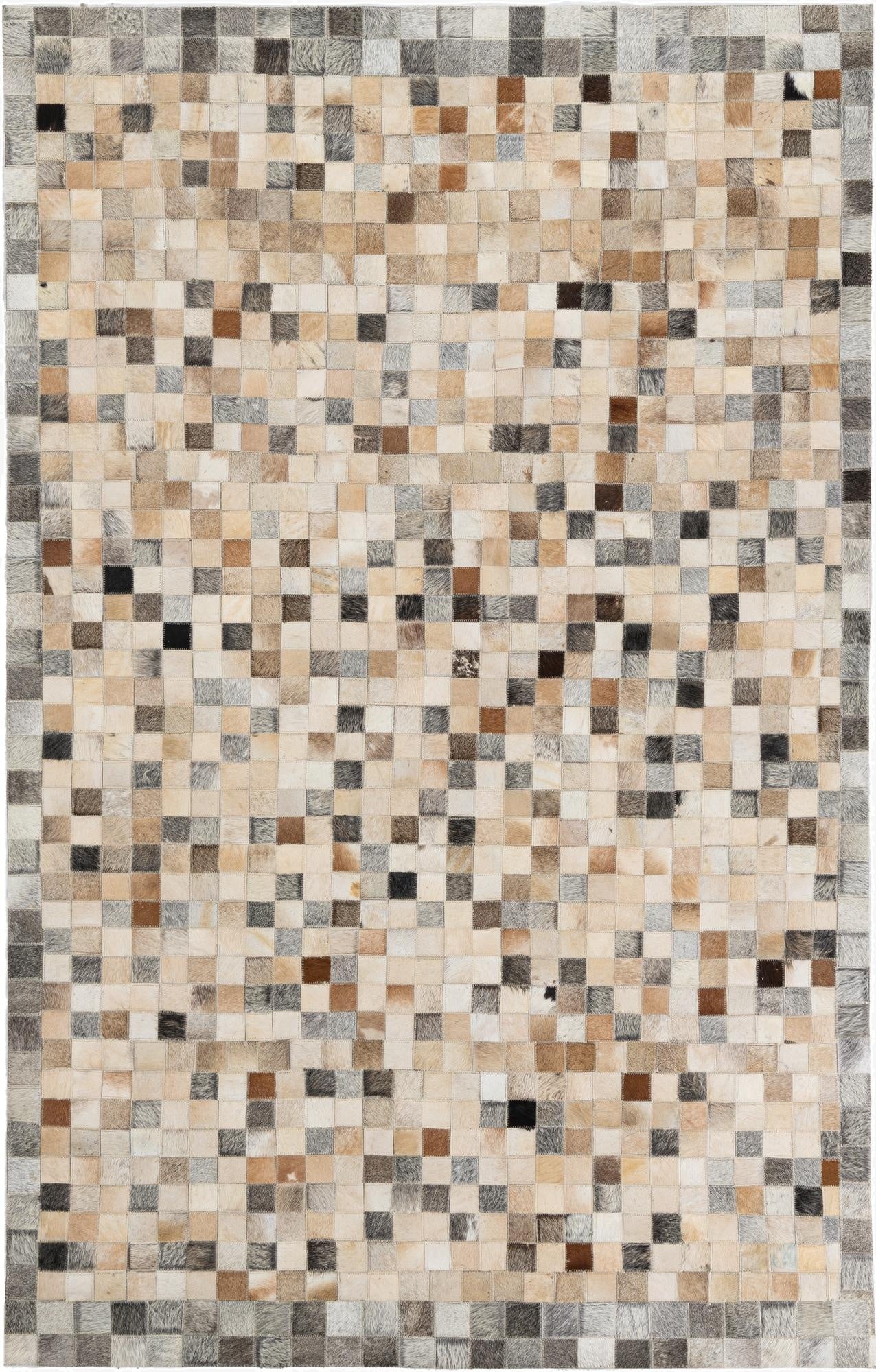 5' x 8' Cowhide Leather Rug