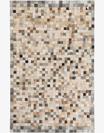 5' x 8' Cowhide Leather Rug