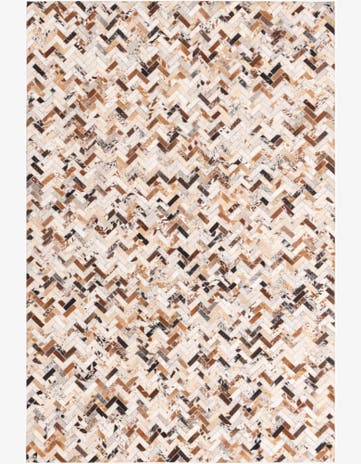 5' x 7' 8 Cowhide Leather Rug