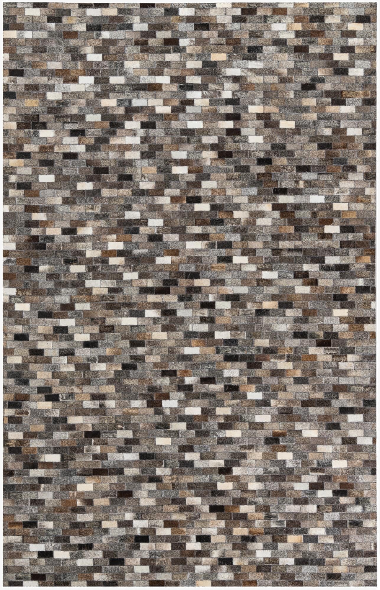 5' x 8' Cowhide Leather Rug