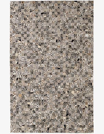 5' 1 x 8' Cowhide Leather Rug