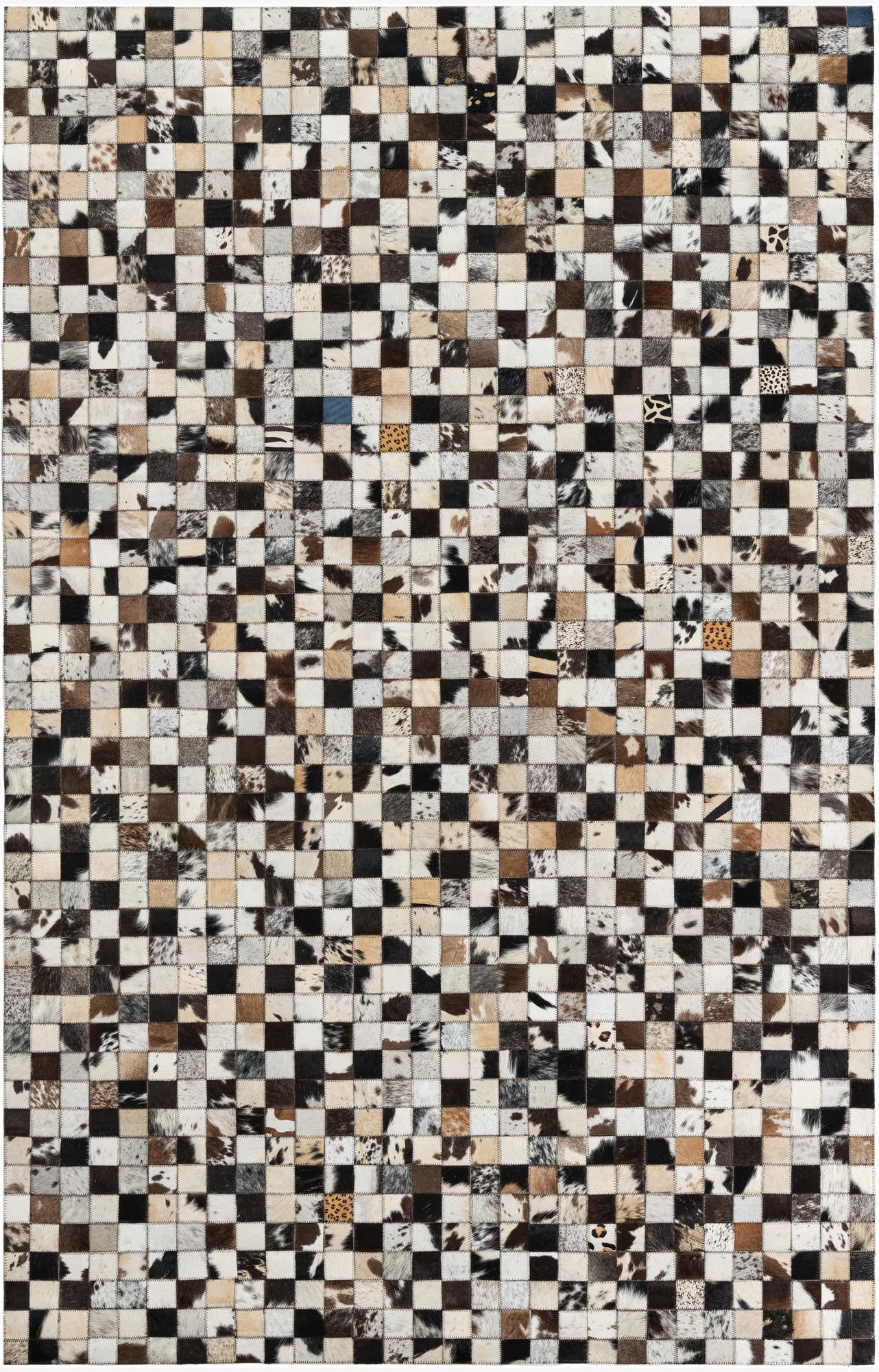 5' x 7' 10 Cowhide Leather Rug