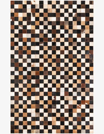 5' x 8' Cowhide Leather Rug