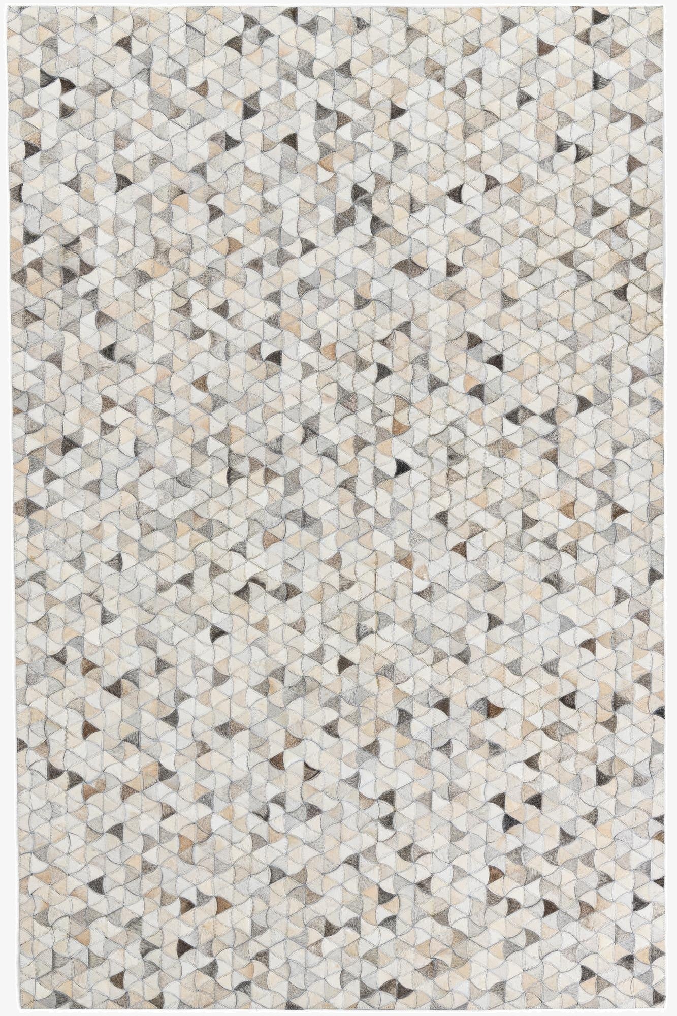 5' 2 x 7' 10 Cowhide Leather Rug