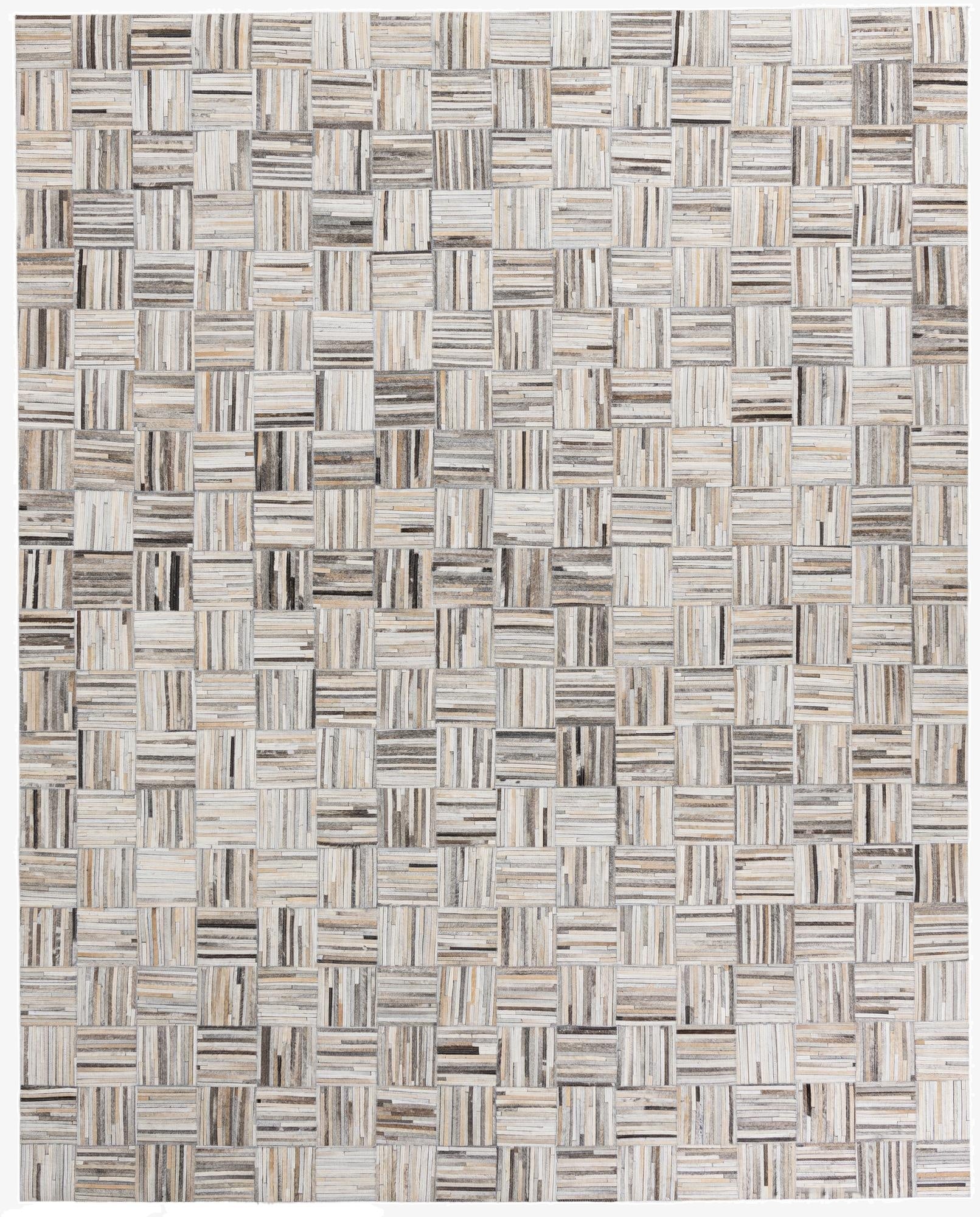 7' 10 x 9' 10 Cowhide Leather Rug