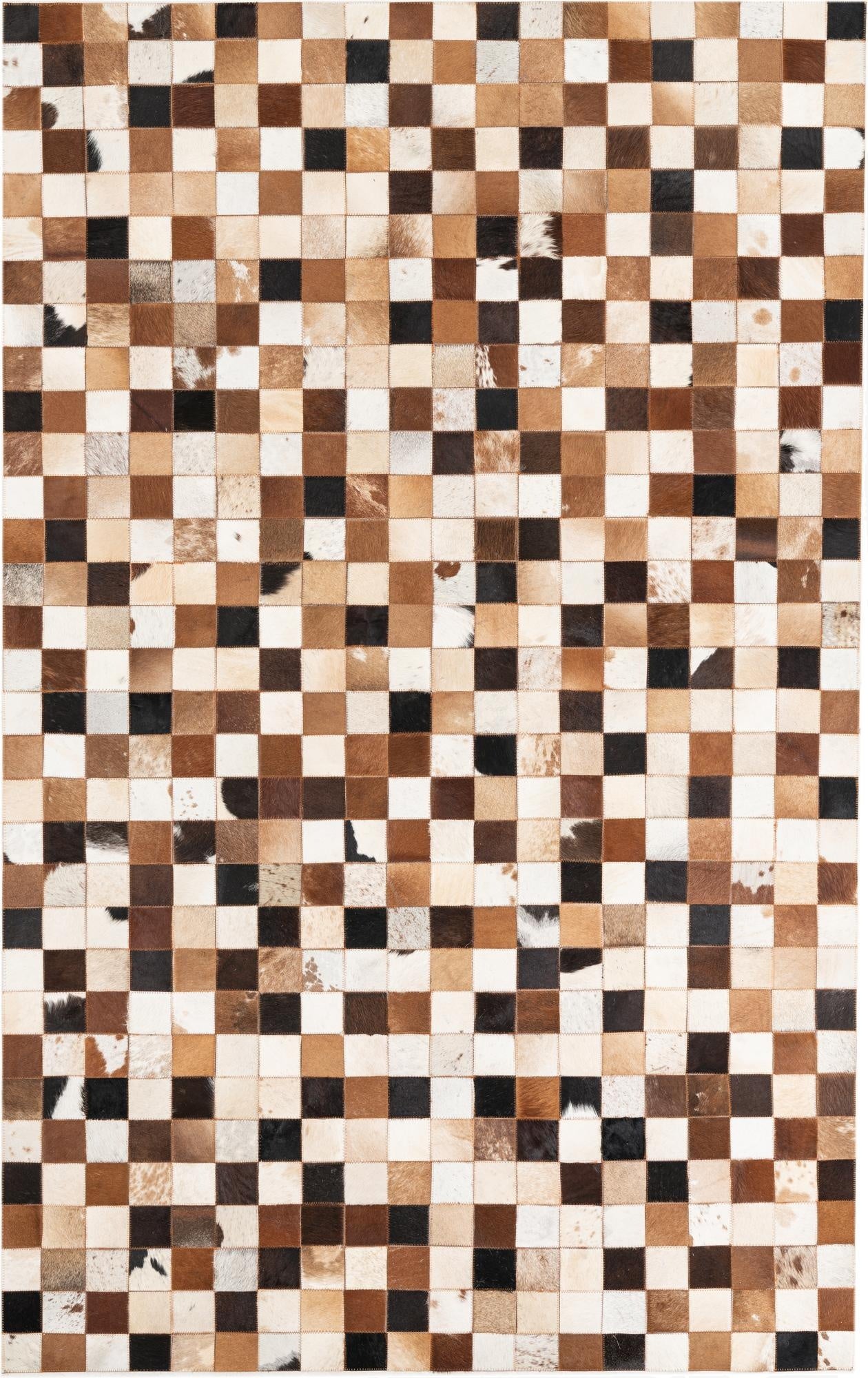 5' x 8' 1 Cowhide Leather Rug