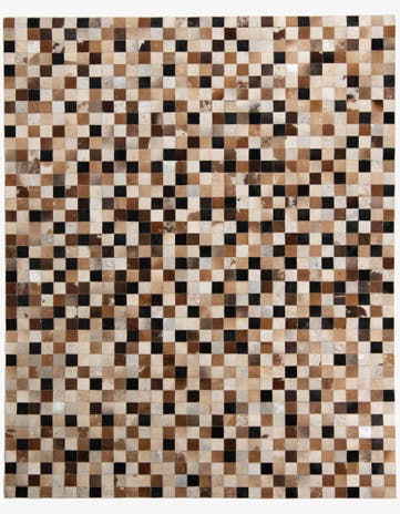 8' x 9' 10 Cowhide Leather Rug