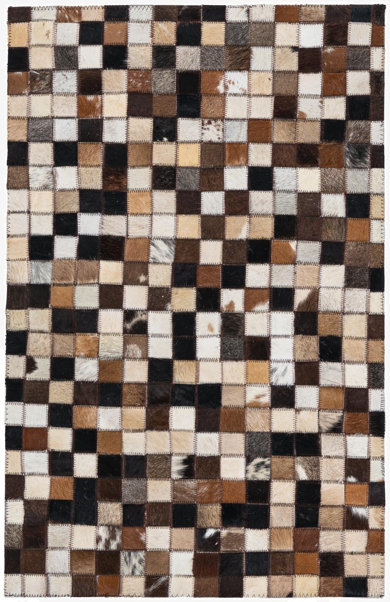 2' x 3' 1 Cowhide Leather Rug