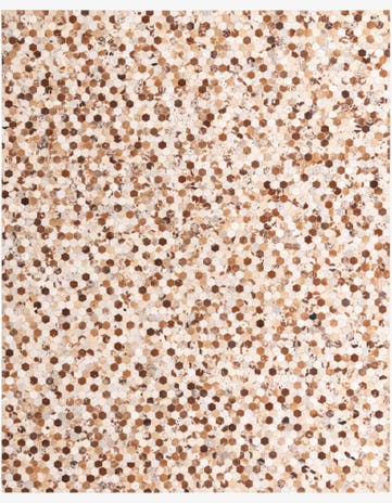 8' x 9' 10 Cowhide Leather Rug