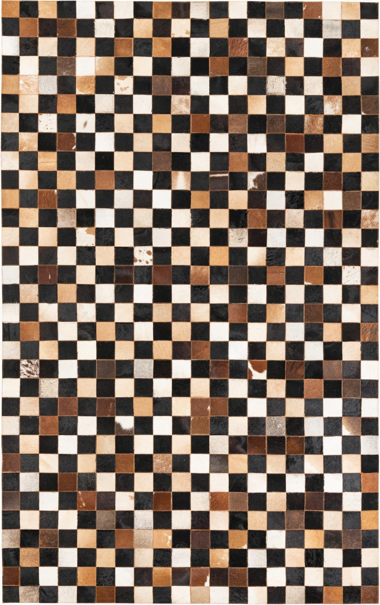 5' x 8' Cowhide Leather Rug