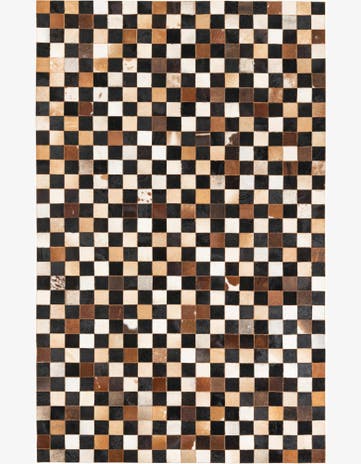 5' x 8' Cowhide Leather Rug