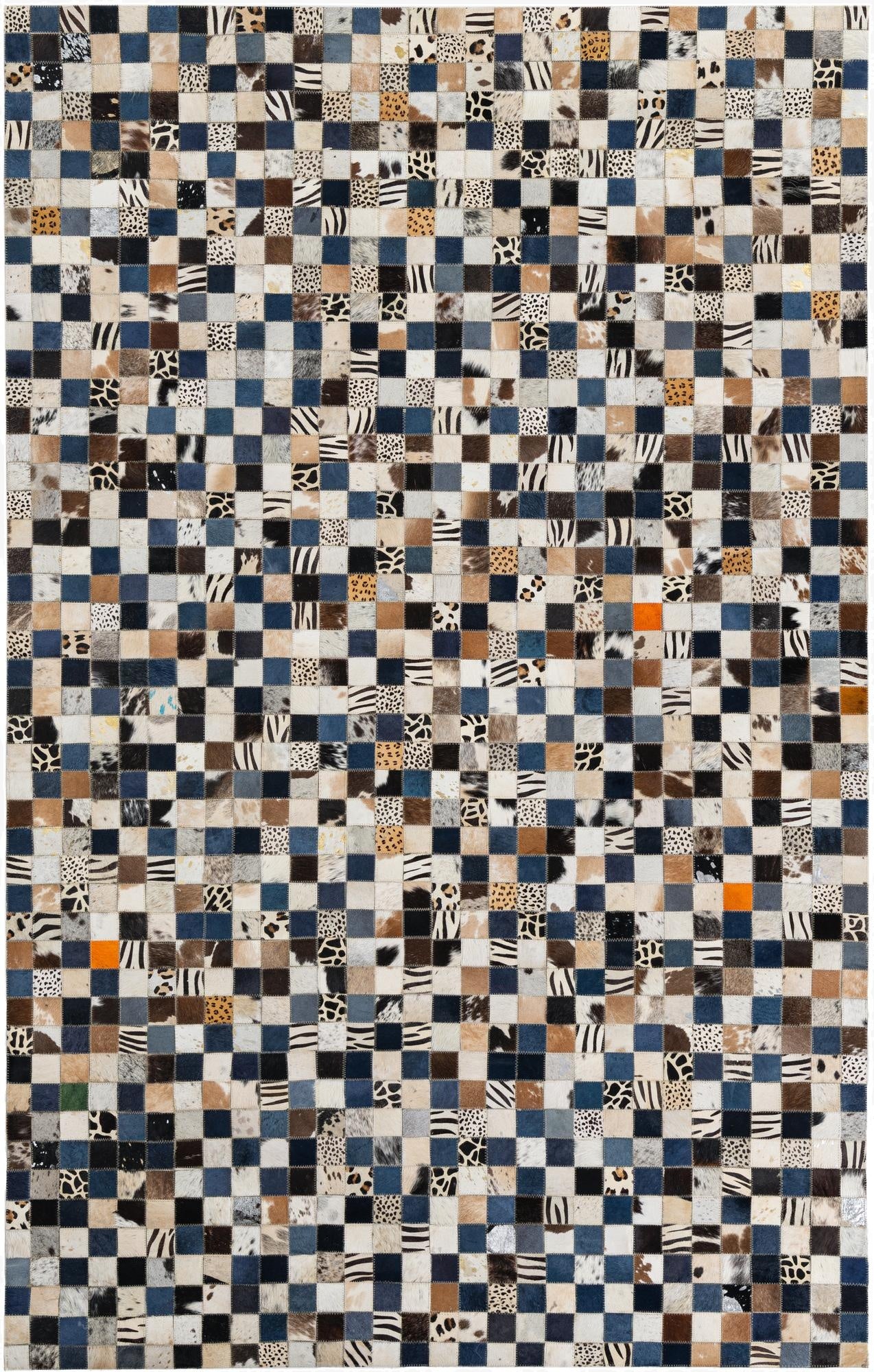 5' x 8' Cowhide Leather Rug