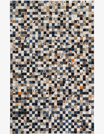 5' x 8' Cowhide Leather Rug