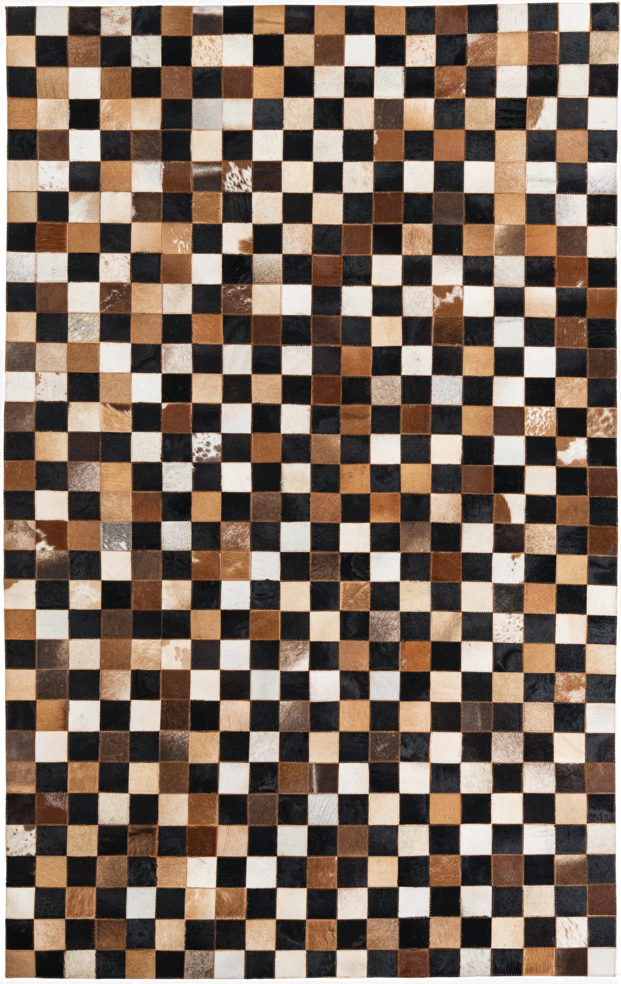 5' x 8' Cowhide Leather Rug