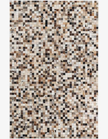 5' x 7' 9 Cowhide Leather Rug