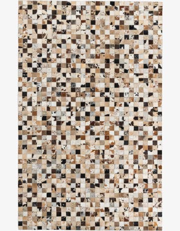5' x 7' 10 Cowhide Leather Rug