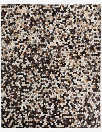 8' x 9' 9 Cowhide Leather Rug