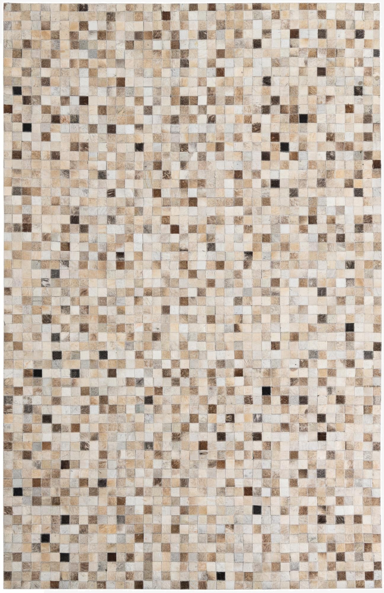 5' 1 x 8' Cowhide Leather Rug