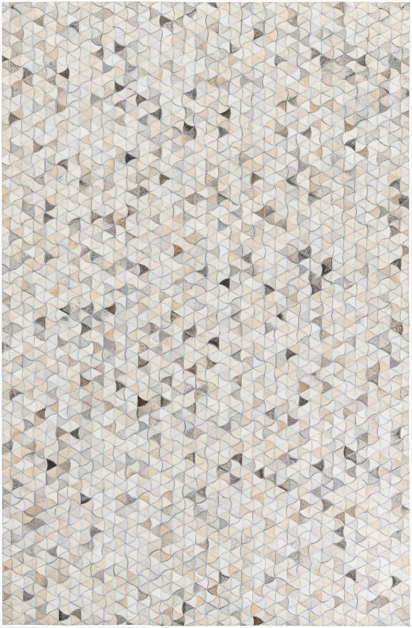 5' 2 x 8' Cowhide Leather Rug