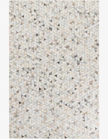 5' 2 x 8' Cowhide Leather Rug