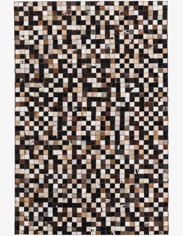 4' x 6' 2 Cowhide Leather Rug