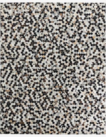 8' 1 x 10' Cowhide Leather Rug