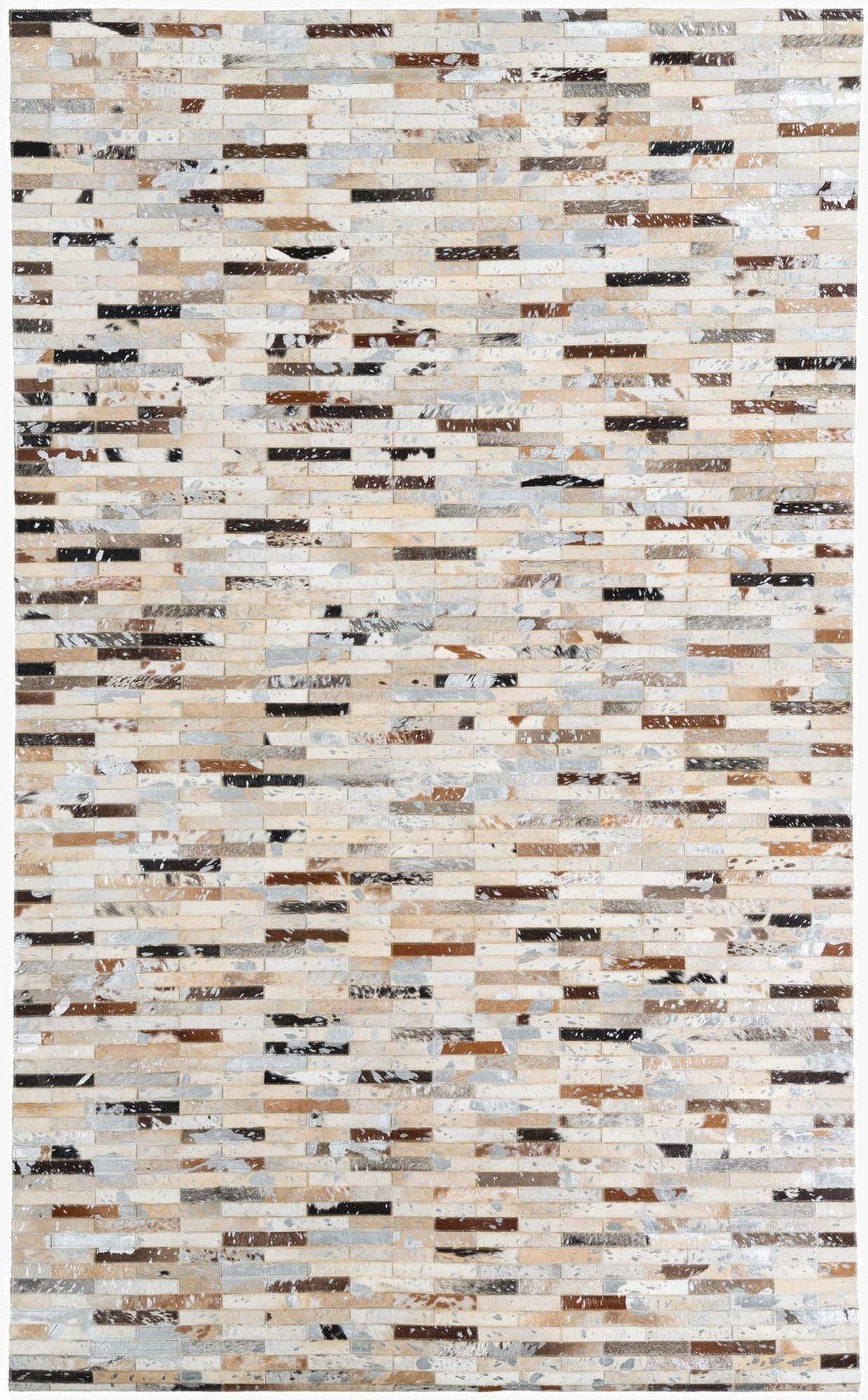 5' x 8' 1 Cowhide Leather Rug