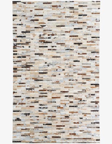 5' x 8' 1 Cowhide Leather Rug