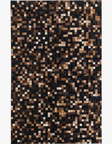 5' x 8' Cowhide Leather Rug