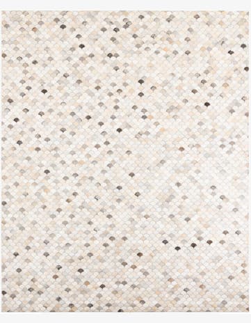 8' x 9' 10 Cowhide Leather Rug