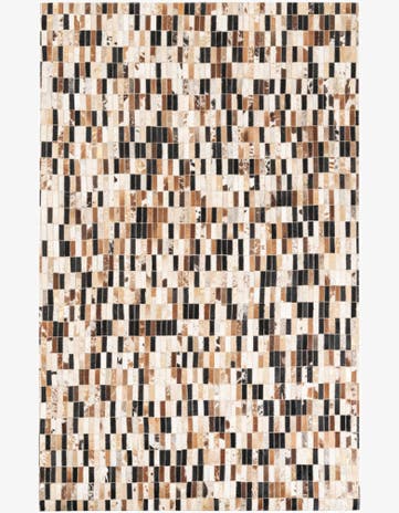 5' x 7' 10 Cowhide Leather Rug