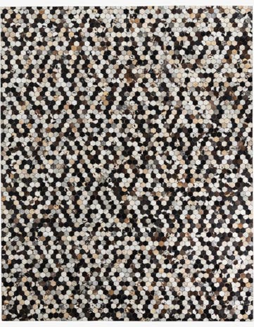 8' 1 x 10' Cowhide Leather Rug