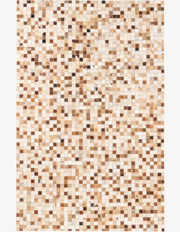 5' x 7' 10 Cowhide Leather Rug