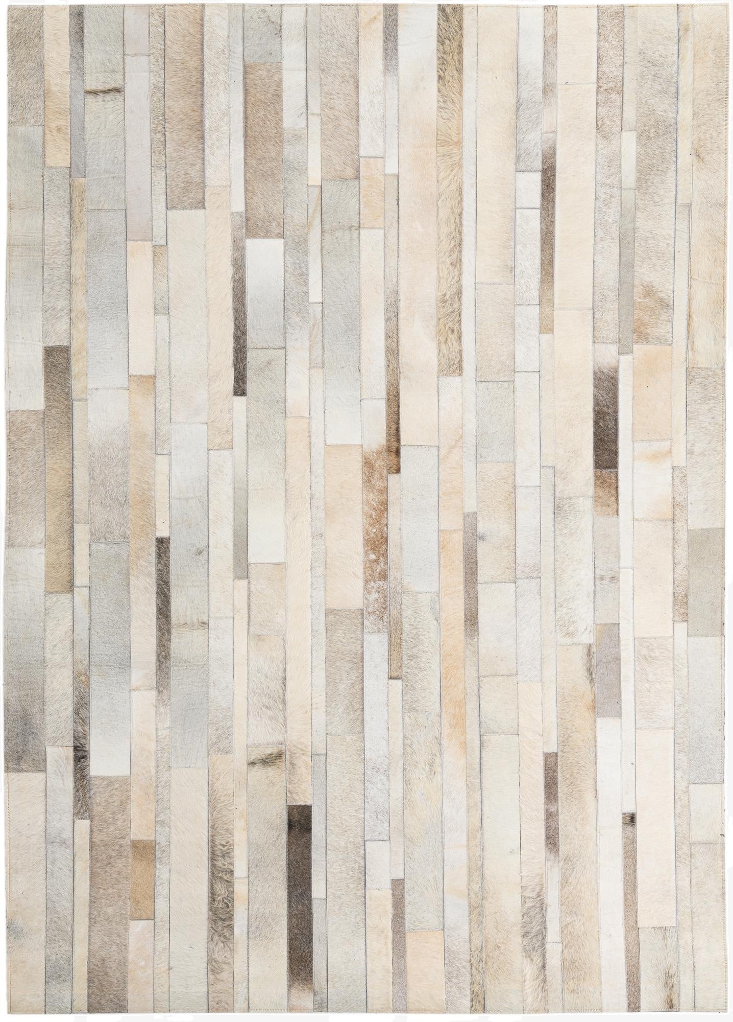 5' 3 x 7' 4 Cowhide Leather Rug