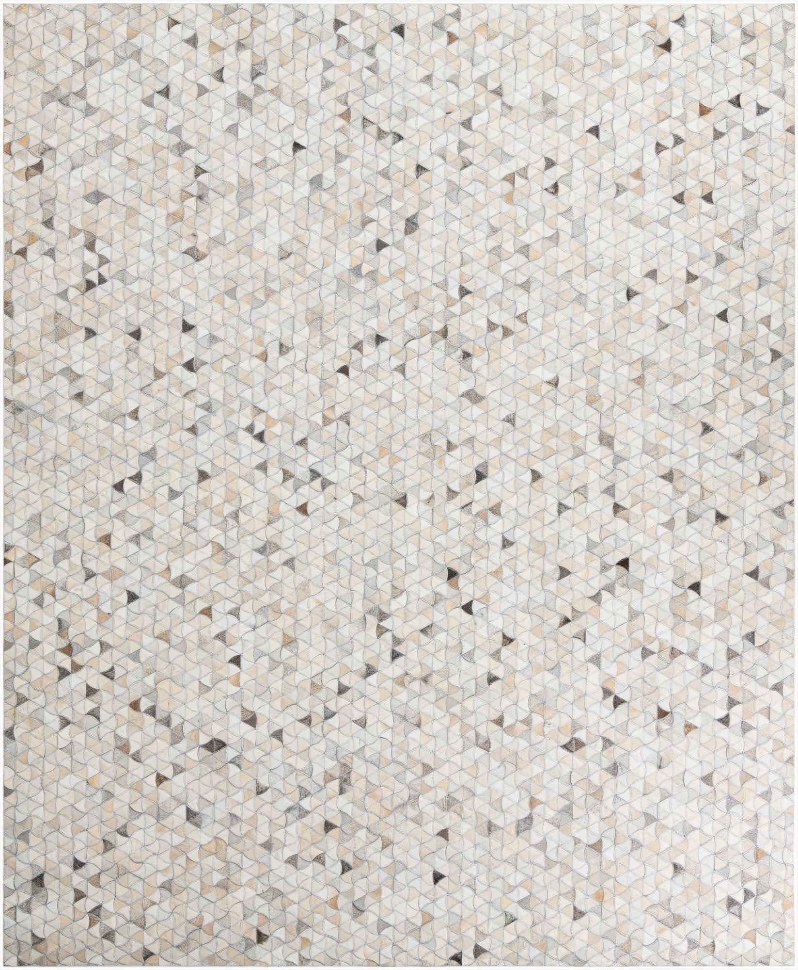 8' 2 x 9' 10 Cowhide Leather Rug