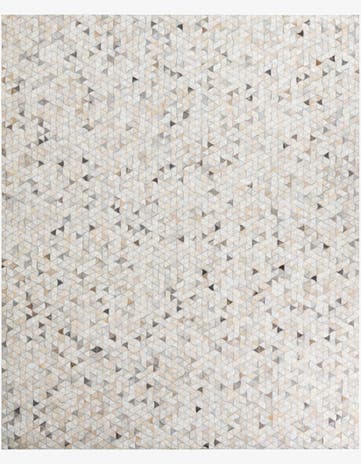 8' 2 x 9' 10 Cowhide Leather Rug