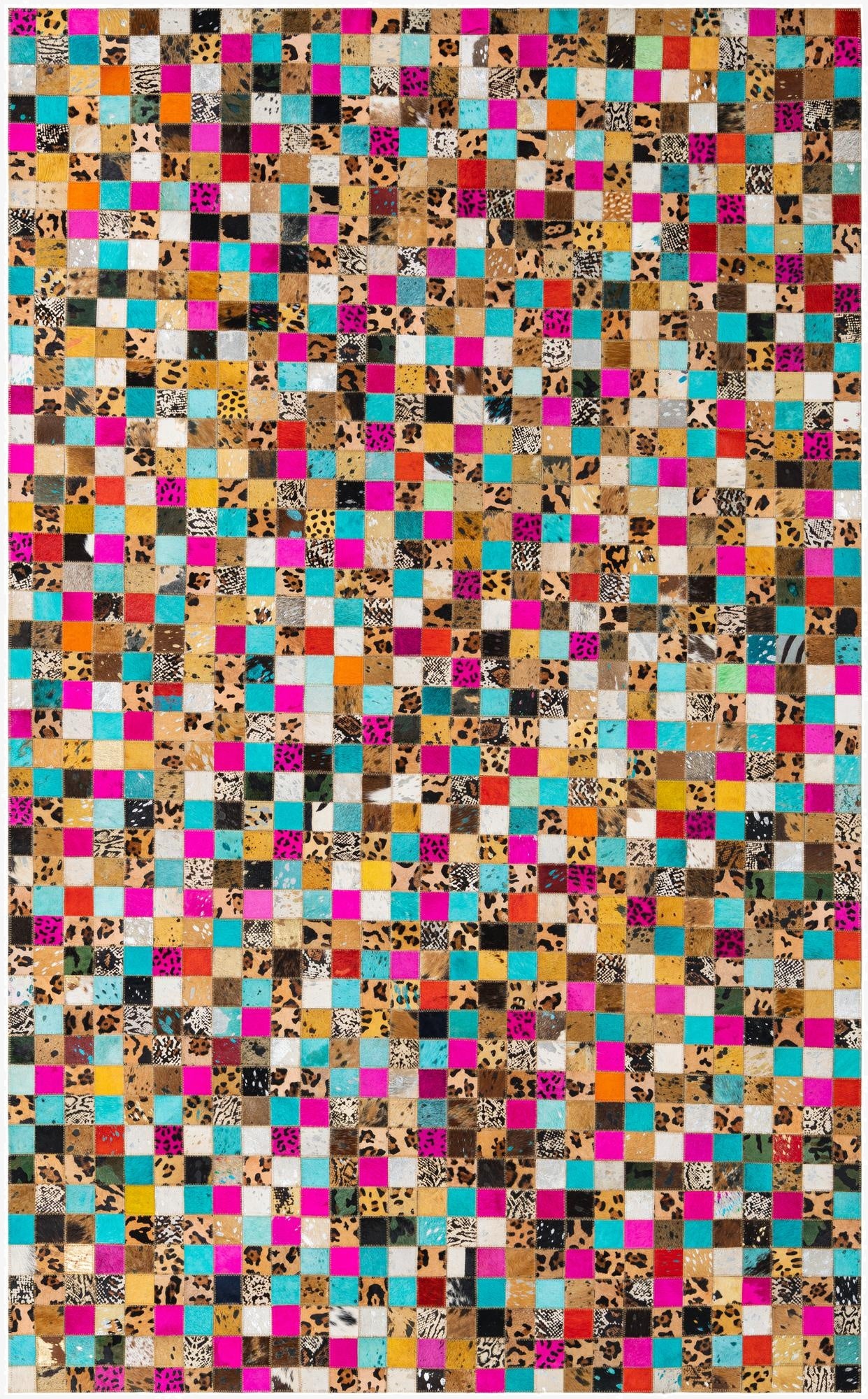 5' x 8' Cowhide Leather Rug