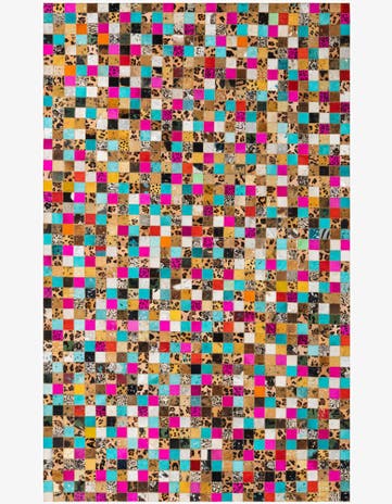 5' x 8' Cowhide Leather Rug