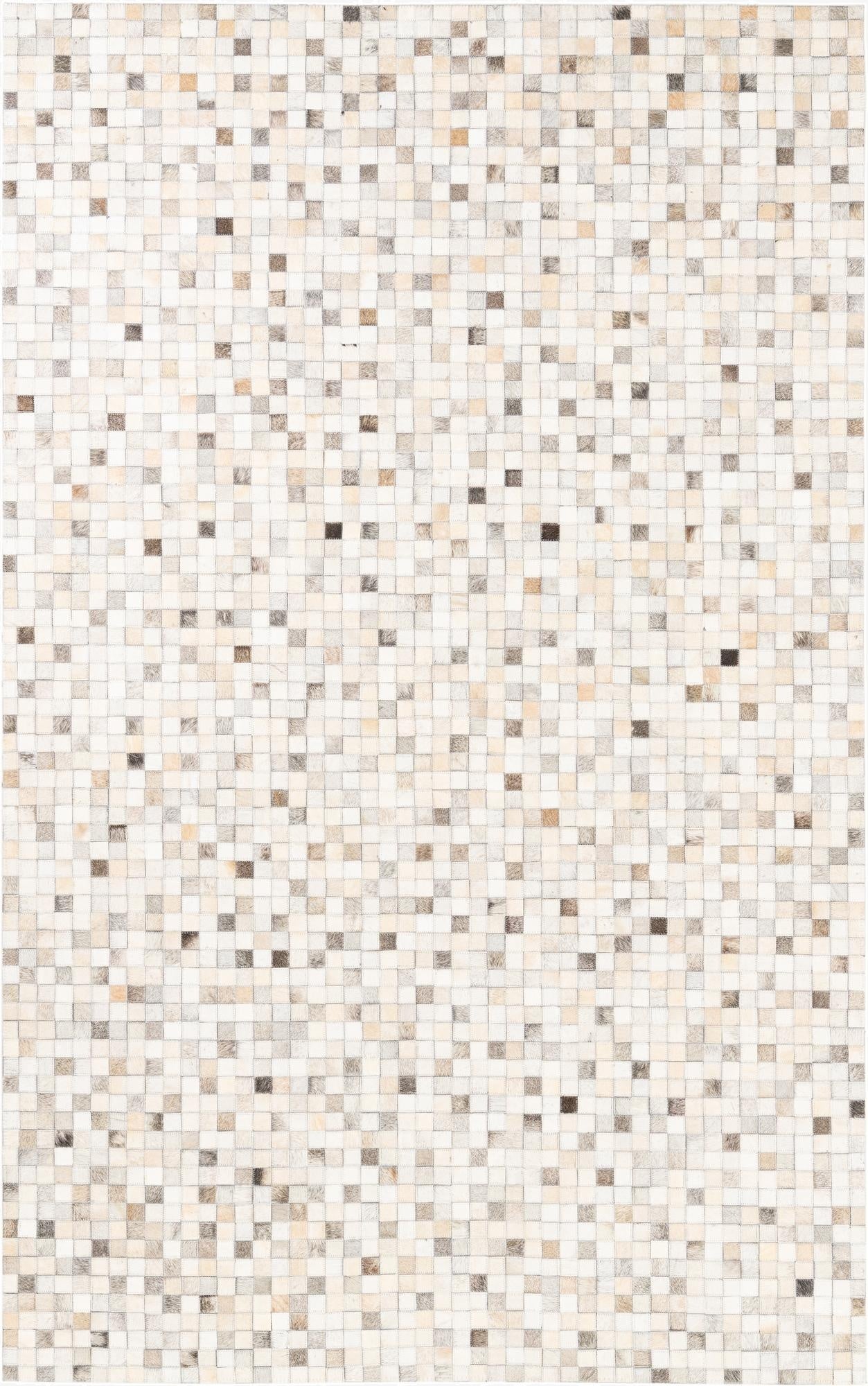 5' 1 x 8' Cowhide Leather Rug