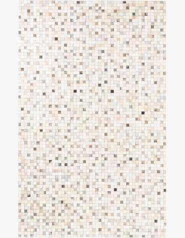 5' 1 x 8' Cowhide Leather Rug