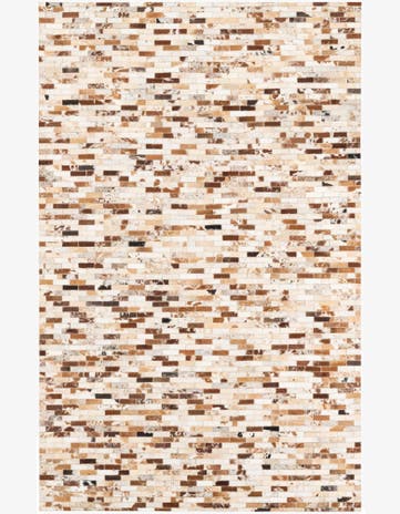 5' x 8' Cowhide Leather Rug