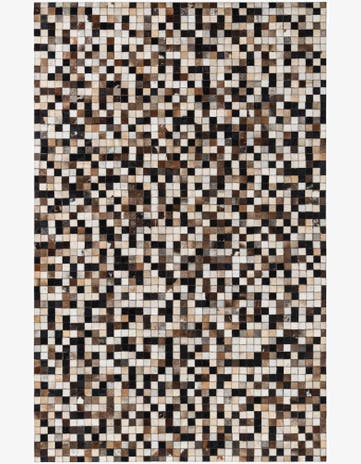 5' x 7' 10 Cowhide Leather Rug