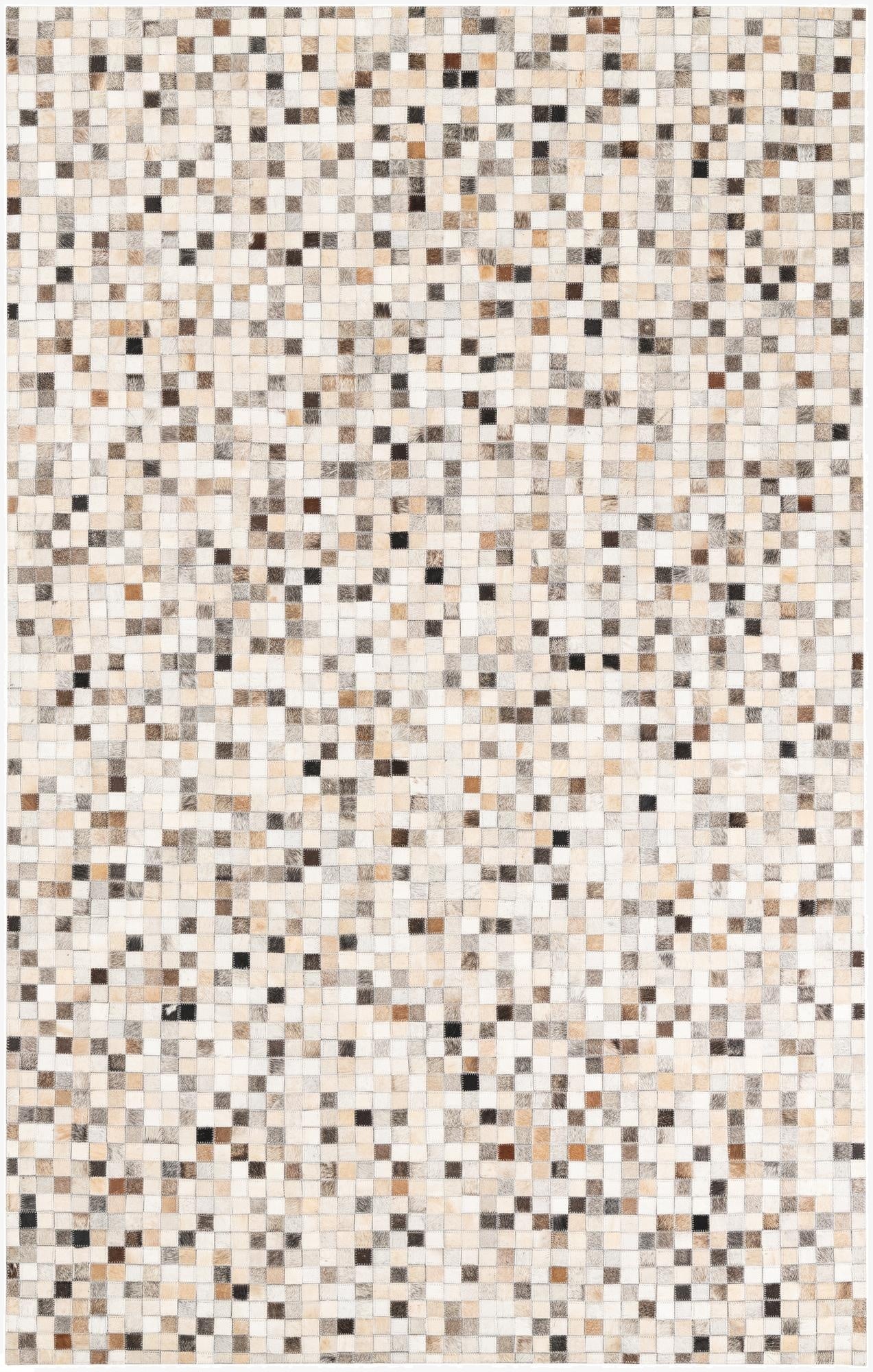 5' 1 x 8' 1 Cowhide Leather Rug