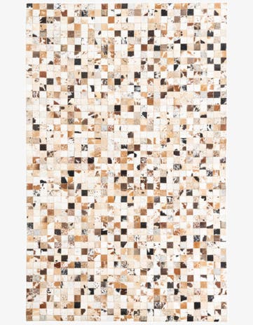 5' x 8' Cowhide Leather Rug