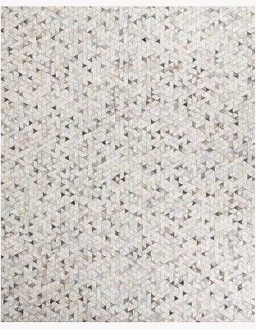 8' x 9' 10 Cowhide Leather Rug