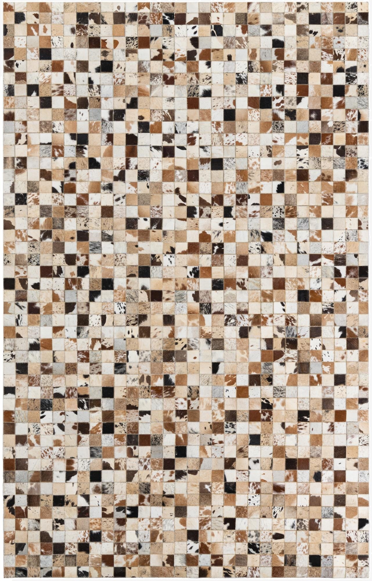 5' x 8' Cowhide Leather Rug
