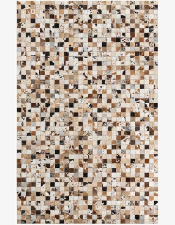 5' x 8' Cowhide Leather Rug