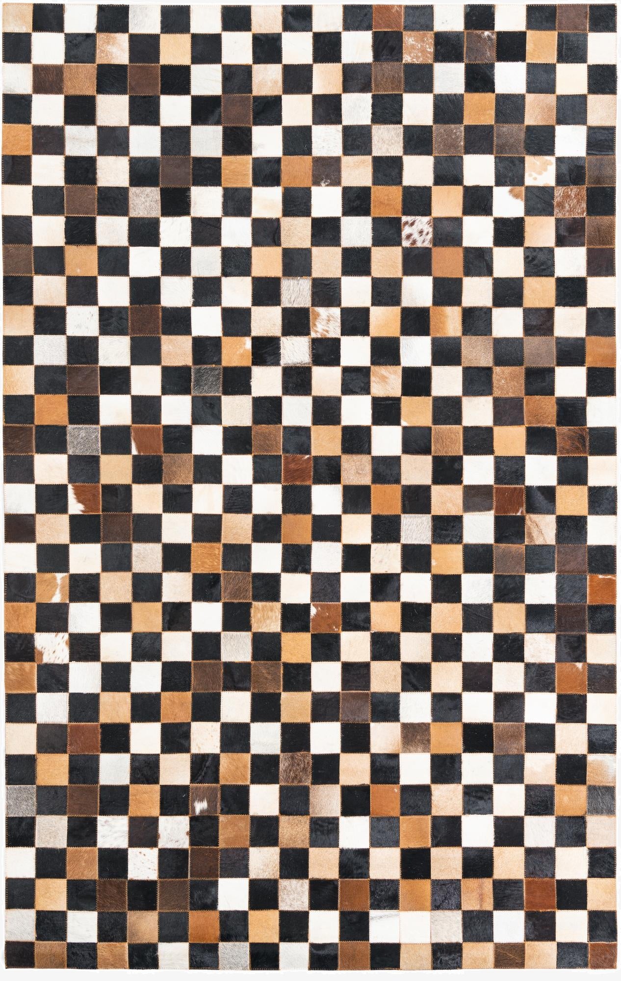 5' x 8' Cowhide Leather Rug