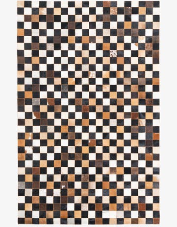 5' x 8' Cowhide Leather Rug