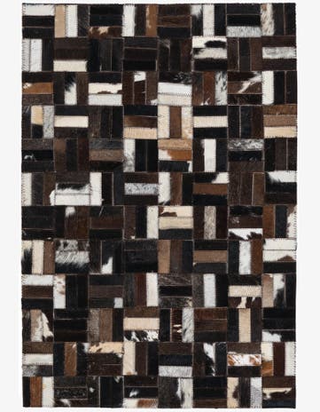 2' x 3' Cowhide Leather Rug